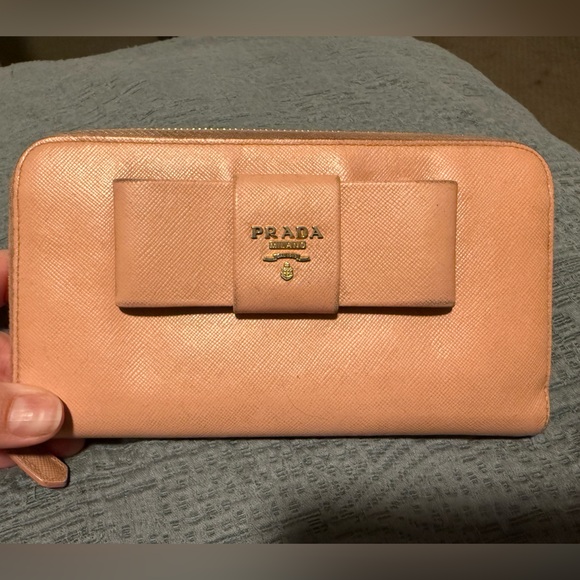 Prada Handbags - GUC Light Pink Prada Zip Wallet + COA card